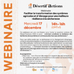 Webinaire : Faciliter la transformation des systèmes agricoles et d’élevage pour une meilleure résilience à la sécheresse
